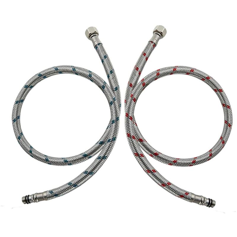 foto del prodotto sollbry pezzi g3 8 x m10 60 cm connettore per tubo flessibile del rubinetto, connettore per rubinetto in acciaio inossidabile tubo flessibile di