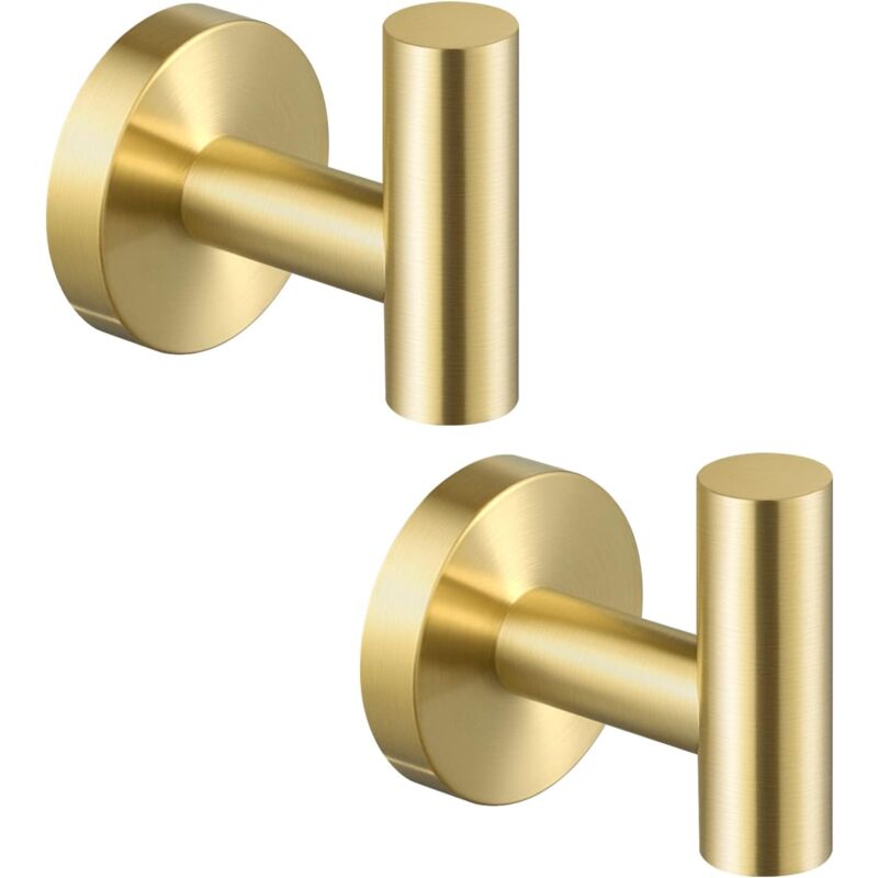 foto del prodotto sollbry pezzi gancio per asciugamano da bagno, ganci da parete, appendiabiti per cucina, acciaio inossidabile spazzolato oro