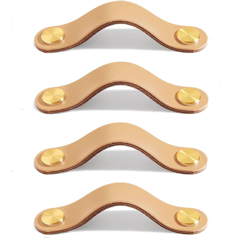 foto del prodotto sollbry pezzi maniglie per mobili in pelle, pomelli per cassetti in pelle, pomelli per porte in pelle, pomelli per mobili in pelle, delicata