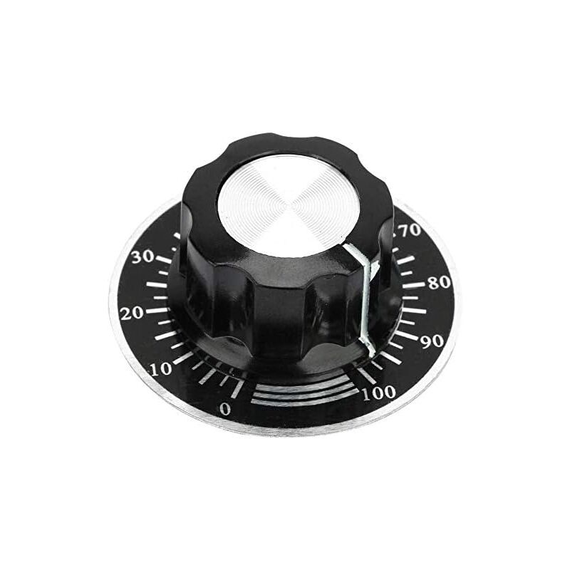 foto del prodotto sollbry pezzi manopola del potenziometro 6 mm 27 mm manopole zigrinate per controllo del volume tappo rotante con scala digitale mf a03
