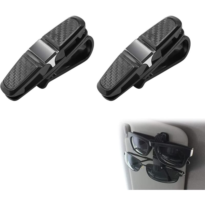 foto del prodotto sollbry pezzi portaocchiali da sole per auto, portaocchiali per auto, portatessere per occhiali da sole, organizzatori per auto per biglietti da