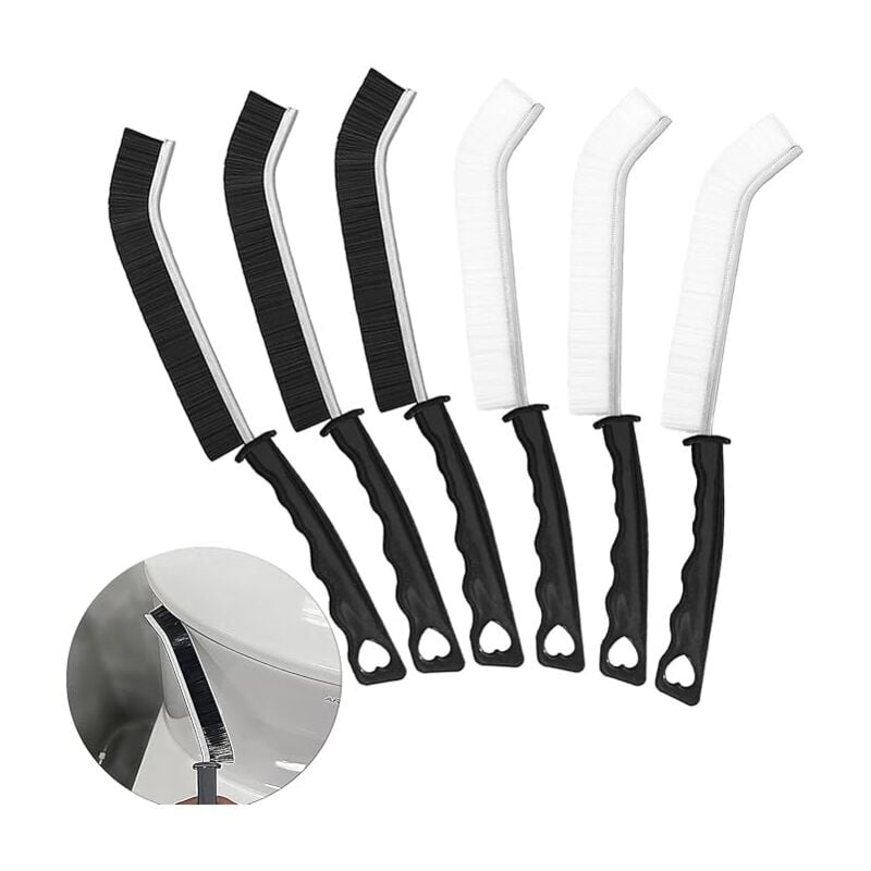 foto del prodotto sollbry pezzi spazzola per la pulizia delle fughe, spazzola per fughe di piastrelle, spazzola multifunzione con manico per porte, finestre, bagno,