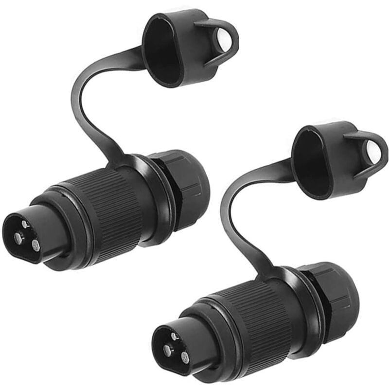 foto del prodotto sollbry pezzi spina per rimorchio a 3 pin 12 v, spina maschio a 3 pin per gancio traino per veicoli agricoli, portabici per auto, presa maschio per