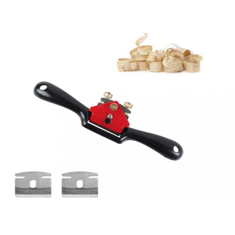 foto del prodotto sollbry pialla a mano spokeshave, utensile da taglio per lavorazione del legno, pialla con bordo regolabile con 2 lame di ricambio