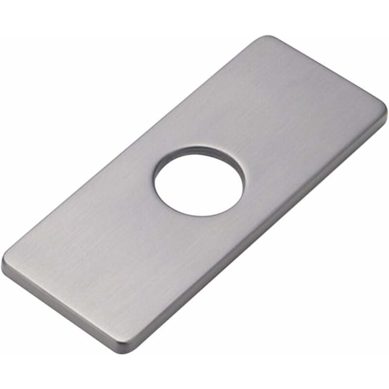 foto del prodotto sollbry piastra per rubinetto del lavandino della cucina, per lavabo del bagno, placca per rubinetto in nichel spazzolato grigio 