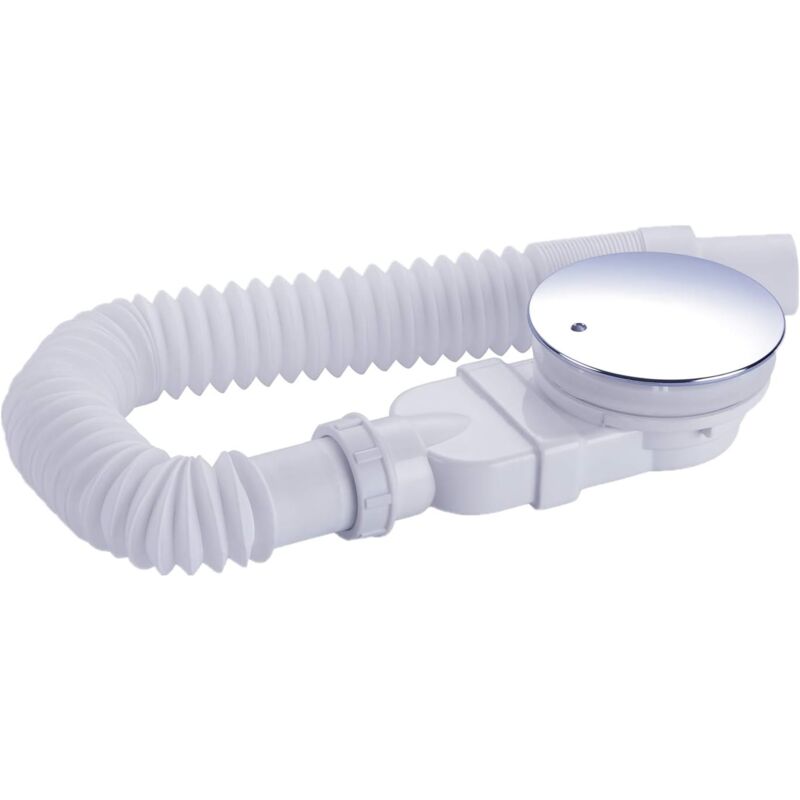 foto del prodotto sollbry piletta doccia 90 mm, extra piatta, foro di scarico per piatto doccia, sifone con sistema antiodore, filtro per capelli, tubo flessibile,