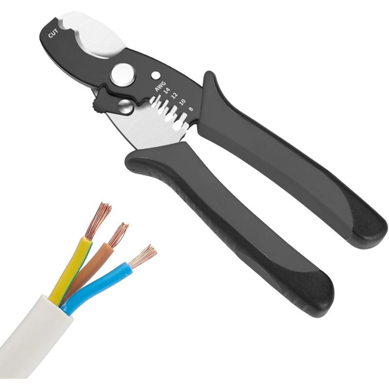 immagine 0 del prodotto sollbry pinze da taglio, spelafili, tagliacavi, tagliacavi elettrici, tagliacavi, pinze tagliacavi, utensili da taglio per cavi 2 in 1 ad alta