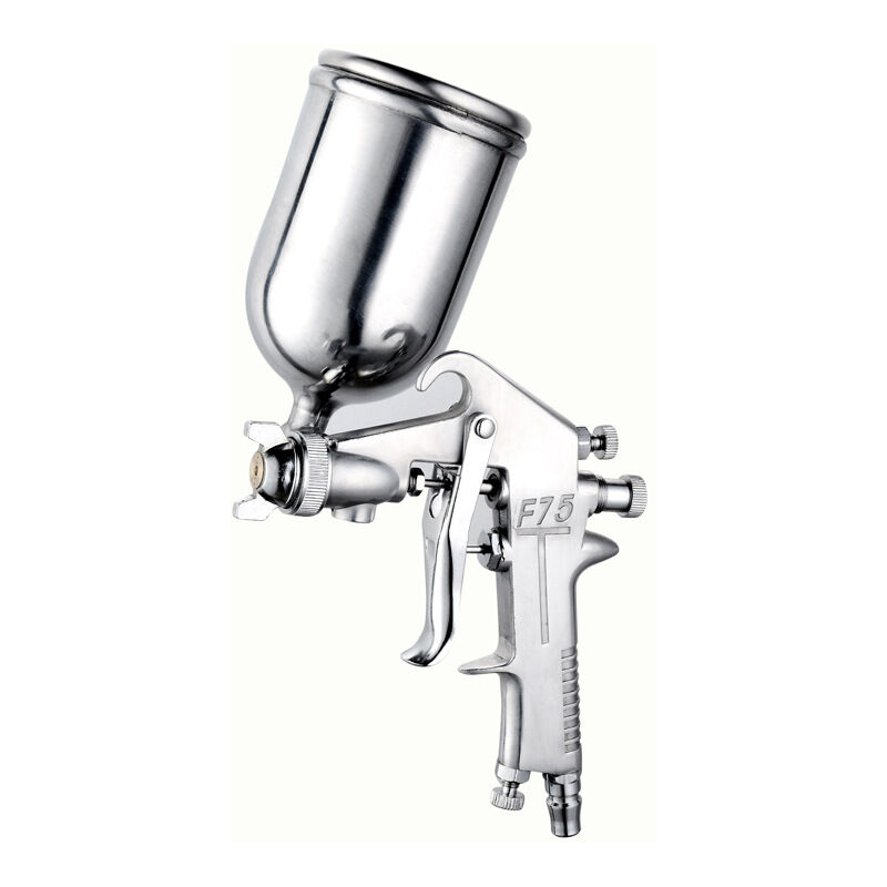 foto del prodotto sollbry pistola a spruzzo per verniciatura, pistola a spruzzo ad aria compressa f 75, ugello da 1,5 mm con serbatoio superiore da 400 ml, pistola a