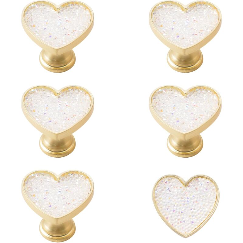 foto del prodotto sollbry pomelli a forma di cuore, pomelli creativi in lega di zinco per cassetti e armadi, maniglia per porta a foro singolo per armadi, cassetti,