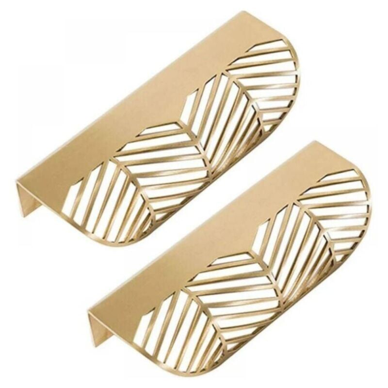foto del prodotto sollbry pomelli per mobili in oro, maniglie per mobili a 2 foglie, maniglie per mobili da cucina in oro, maniglie per porte e cassetti