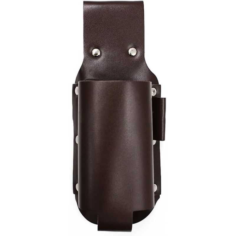 foto del prodotto sollbry porta birra classico con rivestimento in pelle, porta birra in pelle fatto a mano con porta bottiglia per borsa da cintura marrone 