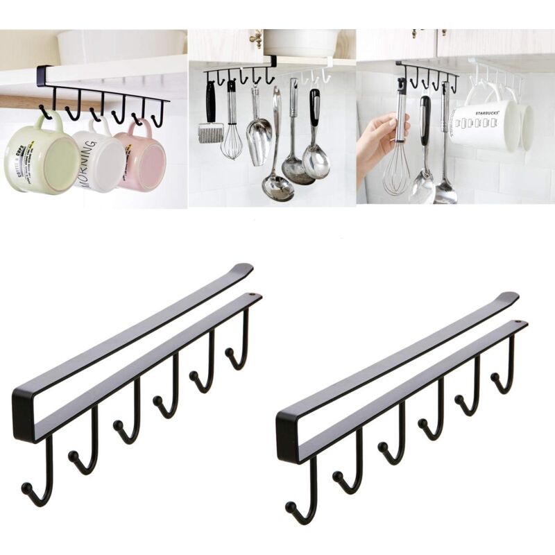 foto del prodotto sollbry porta tazze, porta tazze da caff , gancio porta utensili da cucina, gancio organizer per armadietto, ganci portaoggetti a parete per