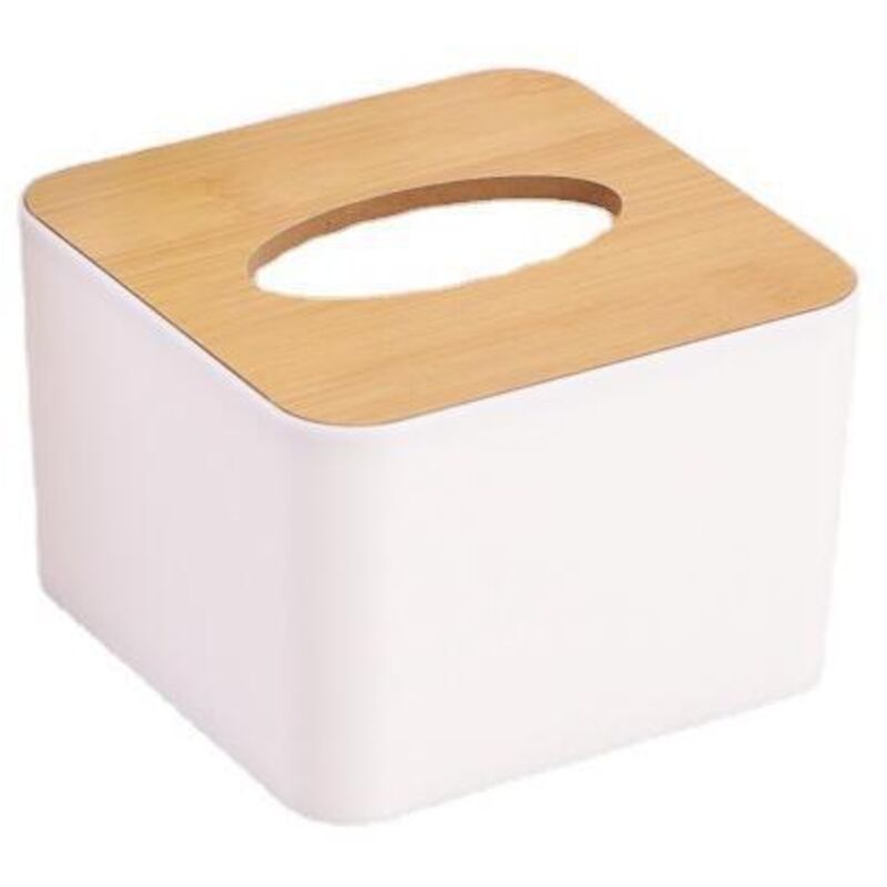 foto del prodotto sollbry - porta tovaglioli di carta, porta tovaglioli quadrato, porta carta velina, organizer da tavolo, porta telecomando con coperchio in legno per