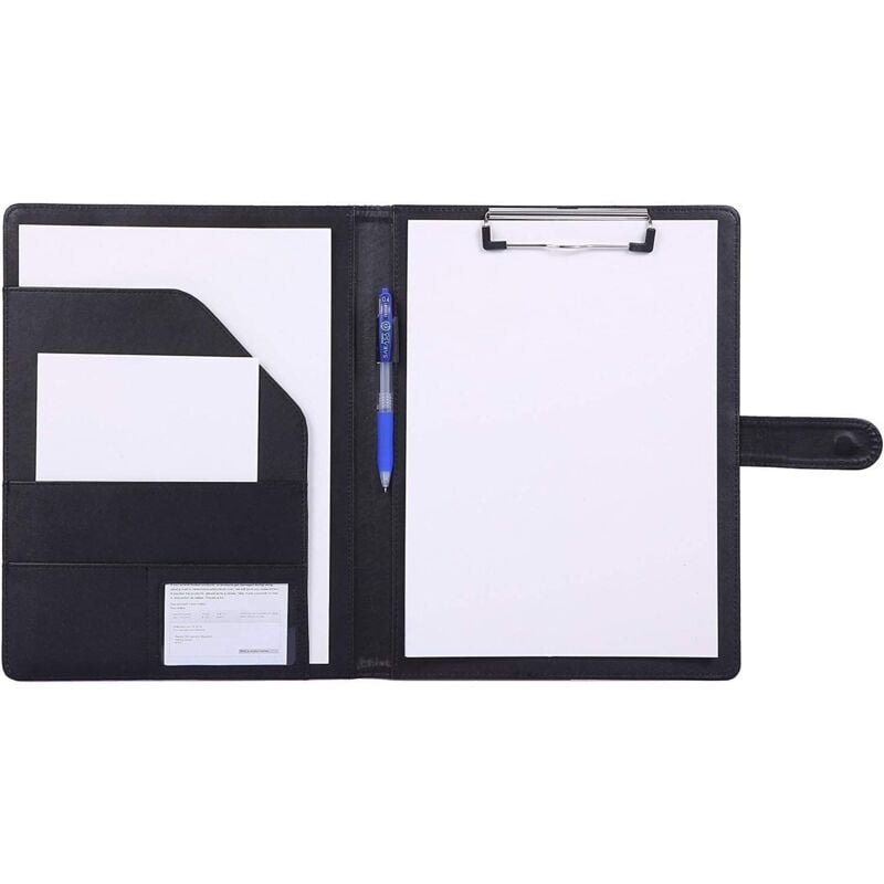 foto del prodotto sollbry portablocco, portablocco per blocco note, portablocco in similpelle con coperchio per blocco note, formato a4, blocco per appunti per