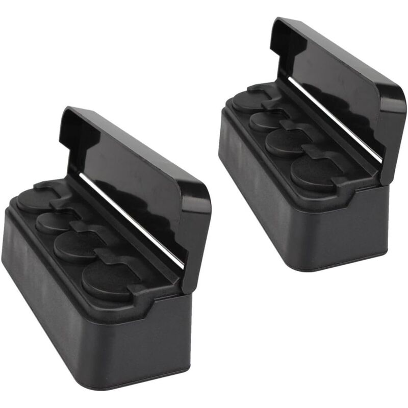foto del prodotto sollbry portamonete portatile per auto, nero, con coperchio confezione da 2 