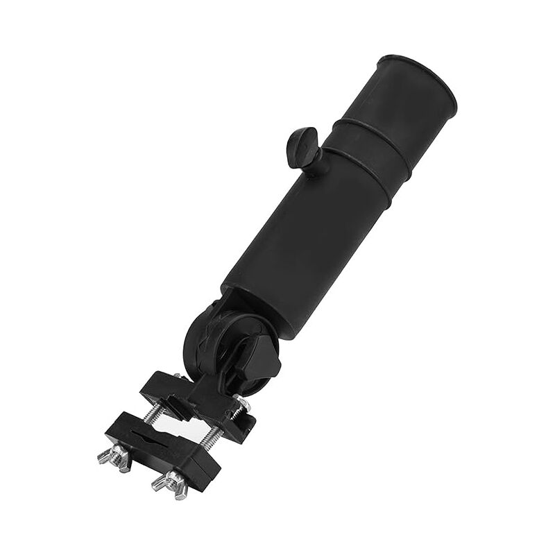 foto del prodotto sollbry portaombrello universale per golf cart, portaombrello con angolazione regolabile, portaombrello nero per manici di golf cart, passeggino,