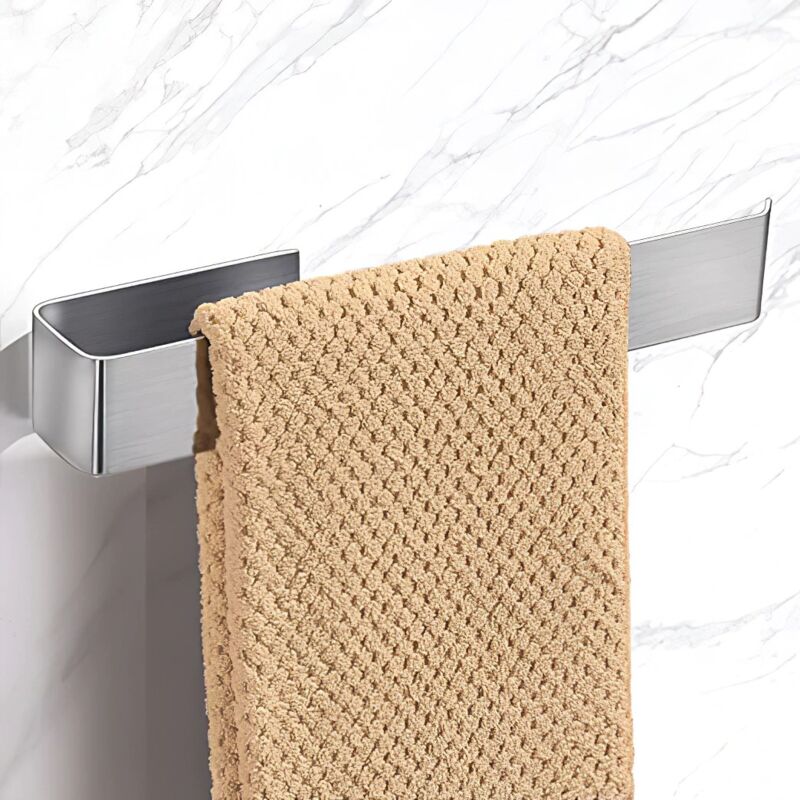 foto del prodotto sollbry portasciugamani adesivo da parete 25 cm, portasciugamani da bagno, gancio per asciugamani senza foratura, in acciaio inox per bagno,