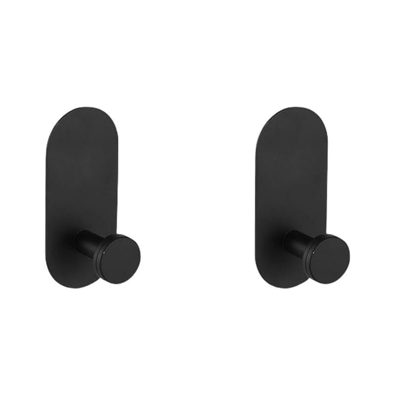 foto del prodotto sollbry portasciugamani da bagno in acciaio inox, barra portasciugamani, anello porta carta igienica, set di accessori da bagno, gancio nero 2 pezzi