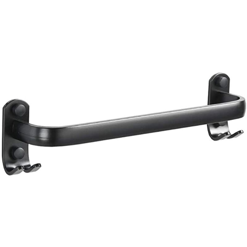 foto del prodotto sollbry portasciugamani da bagno portasciugamani da cucina a parete nero 40 cm