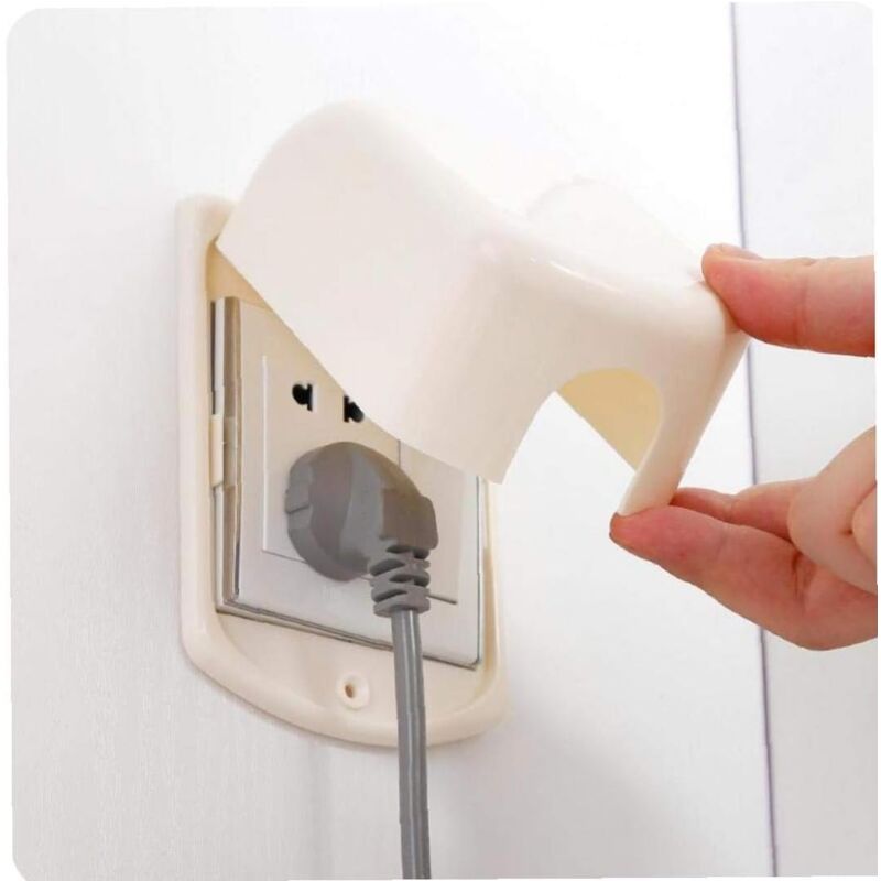 foto del prodotto sollbry pratico coperchio antipolvere per prese elettriche in plastica per bambini, impermeabile, con interruttore, scatola protettiva
