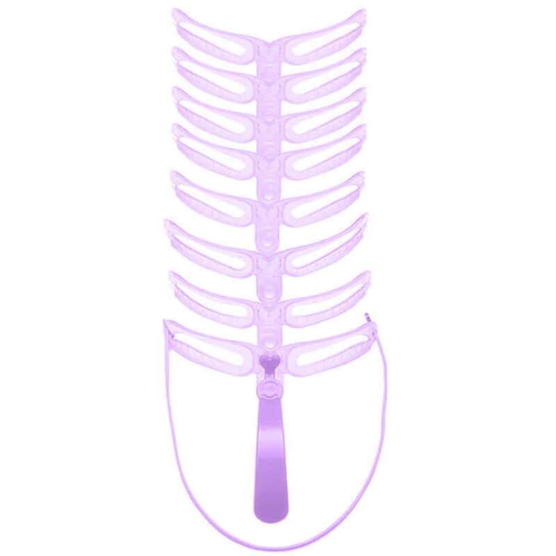 foto del prodotto sollbry pratico stencil per sopracciglia senza cuciture, modello per sopracciglia in plastica, pratico stencil per sopracciglia per ragazza viola