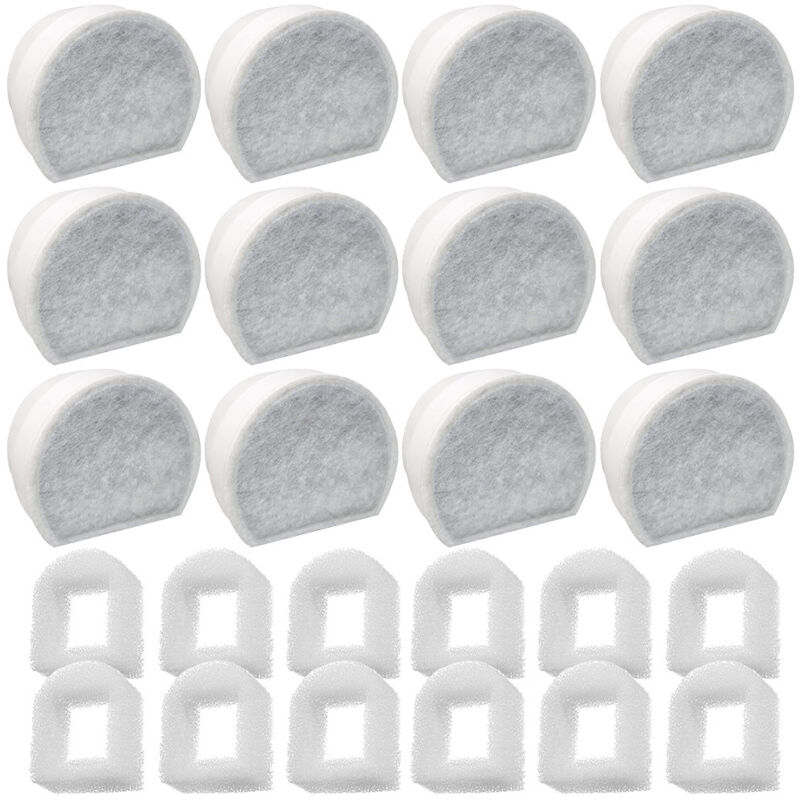 foto del prodotto sollbry prefiltri in schiuma e filtro al carbone attivo compatibili con le fontanelle petsafe drinkwell inox 360 avalon pagoda seascape e sedona,