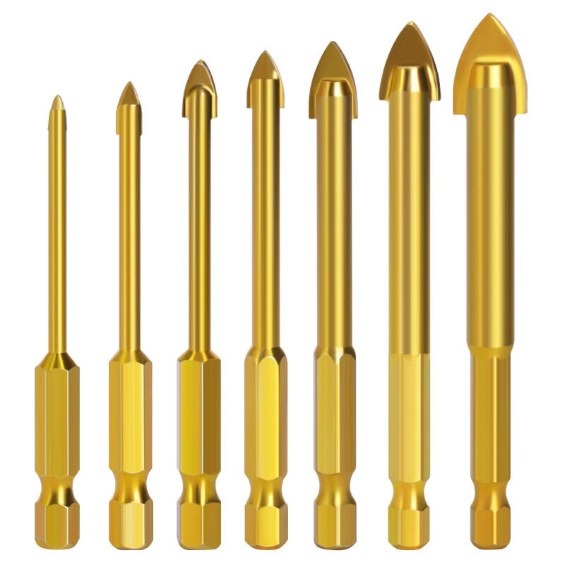 foto del prodotto sollbry punte esagonali per trapano in vetro con punta in ceramica rivestita in titanio da 4 mm 5 mm 6 mm 8 mm 10 mm 12 mm, strumento di foratura per