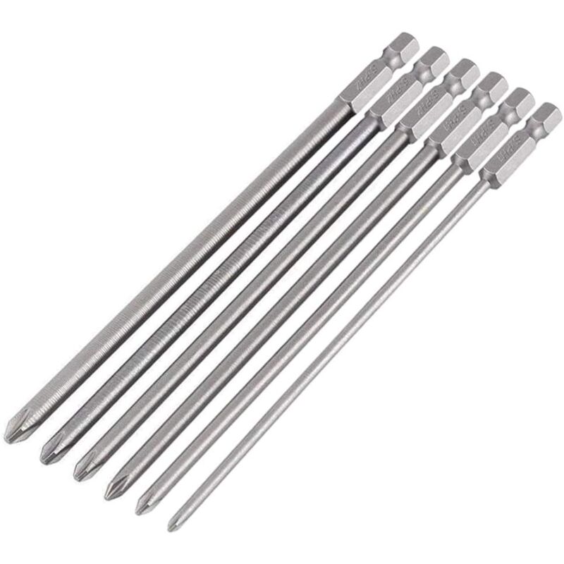 foto del prodotto sollbry punte per cacciavite a croce magnetiche con gambo esagonale da 150 mm, set da 1 4 con gambo esagonale e punta a croce per cacciavite
