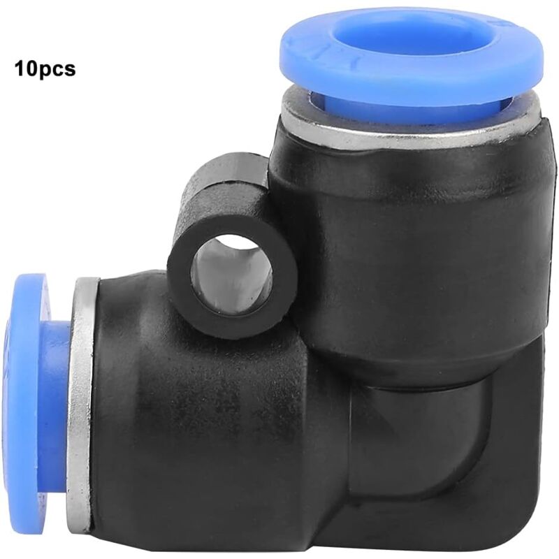foto del prodotto sollbry raccordo rapido per tubo flessibile pneumatico per aria compressa, 10 pezzi, a gomito ellittico uguale in plastica pv 8 8 mm 