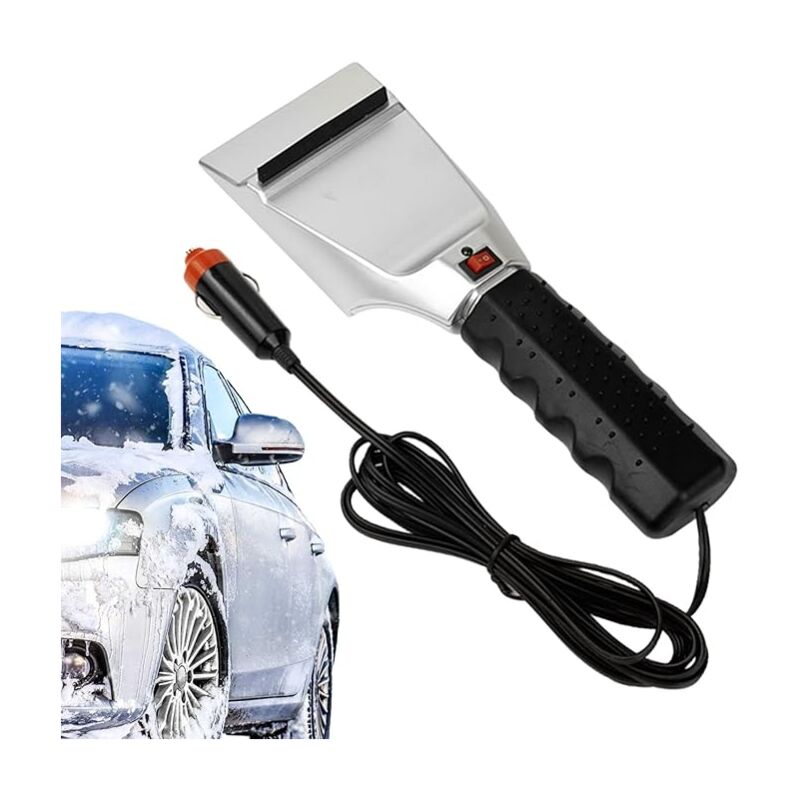 foto del prodotto sollbry raschietto per neve elettrico per auto, raschiaghiaccio riscaldato per auto in inverno, sgombraneve per finestrini da 12 v, strumento per la