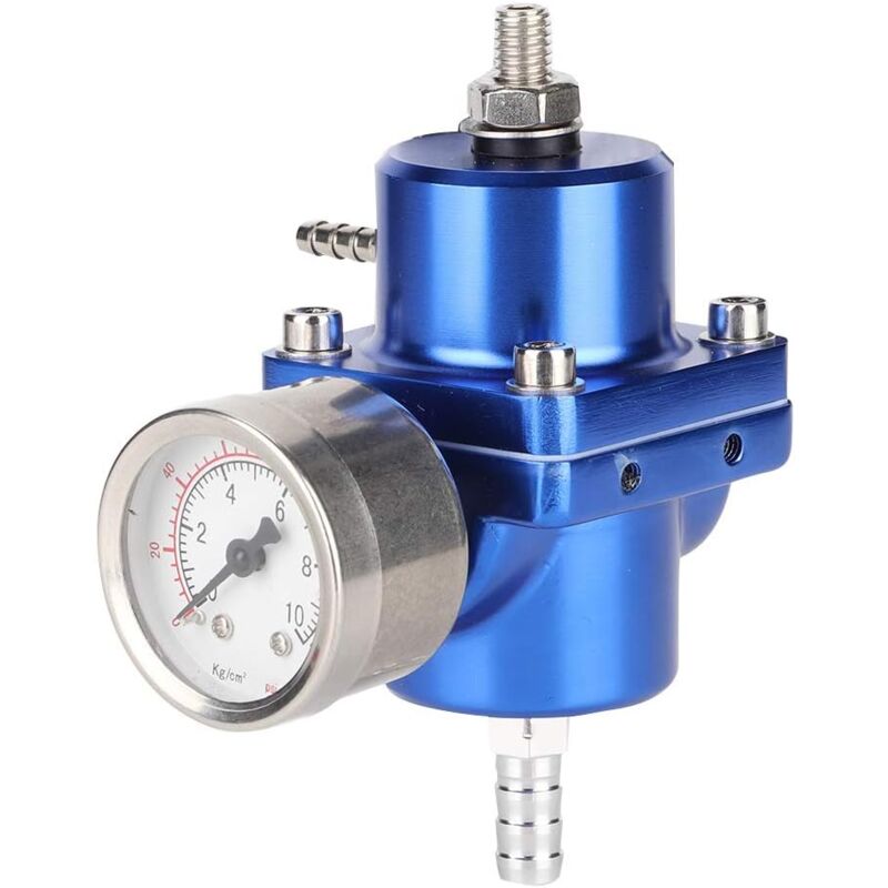 foto del prodotto sollbry regolatore di pressione turbo 0 140 psi kit tubo flessibile regolatore di pressione carburante regolabile universale blu 