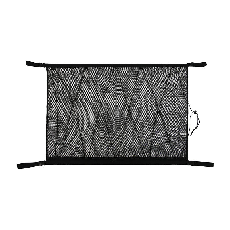 foto del prodotto sollbry rete portaoggetti per auto, borsa universale da tetto con cerniera, rete portaoggetti nera per suv, organizer per bagagli da soffitto,