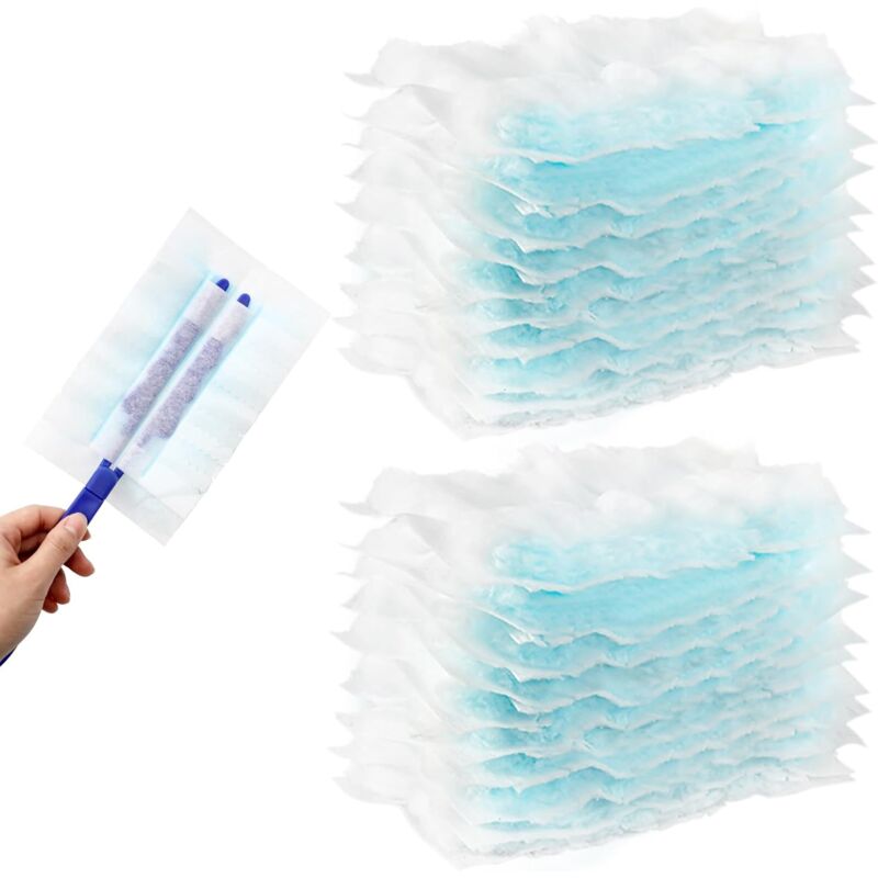 foto del prodotto sollbry ricariche per spolverino da 40 pezzi, ricariche per spolverino monouso con 1 manico, spolverino elettrostatico monouso compatibile con