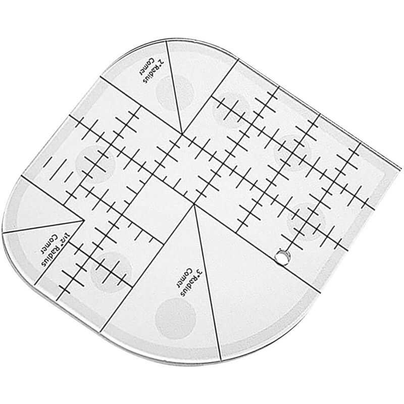 foto del prodotto sollbry righello curvo per quilting e patchwork modelli per cucito con bordi arrotondati, strumenti per patchwork per forniture da cucito, casa e