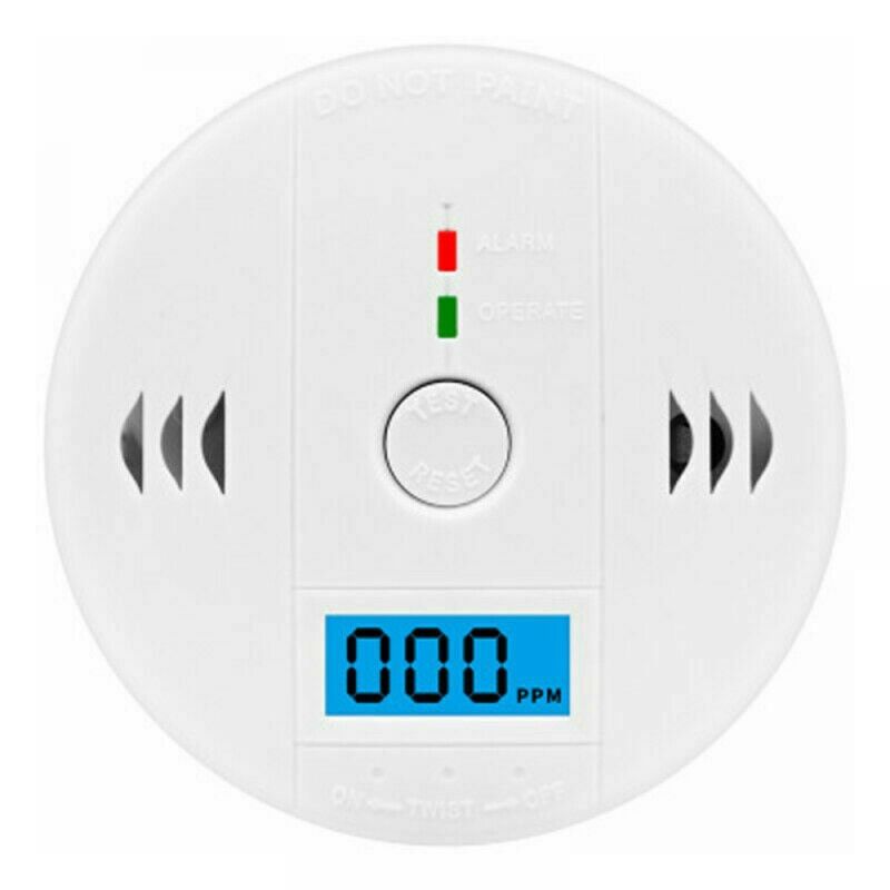 foto del prodotto sollbry rilevatore portatile di monossido di carbonio, sensore di monitoraggio del gas co, tester di avvelenamento, allarme, avviso, bianco