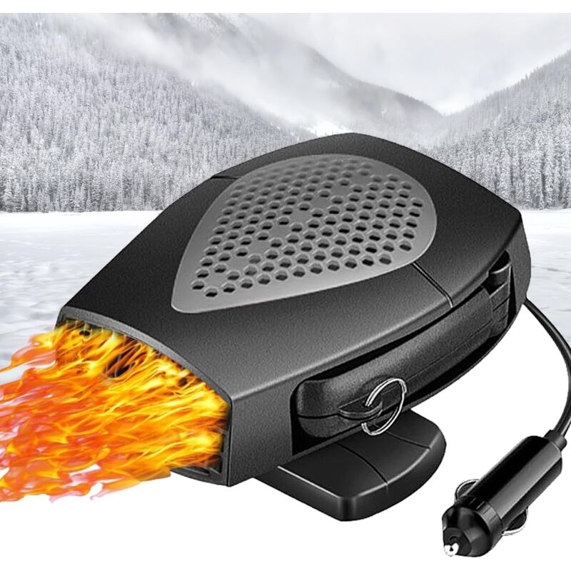 foto del prodotto sollbry riscaldatore per auto da 24 v, accendisigari, ventilatore elettrico portatile da 150 w, soffiatore d aria calda per auto con presa
