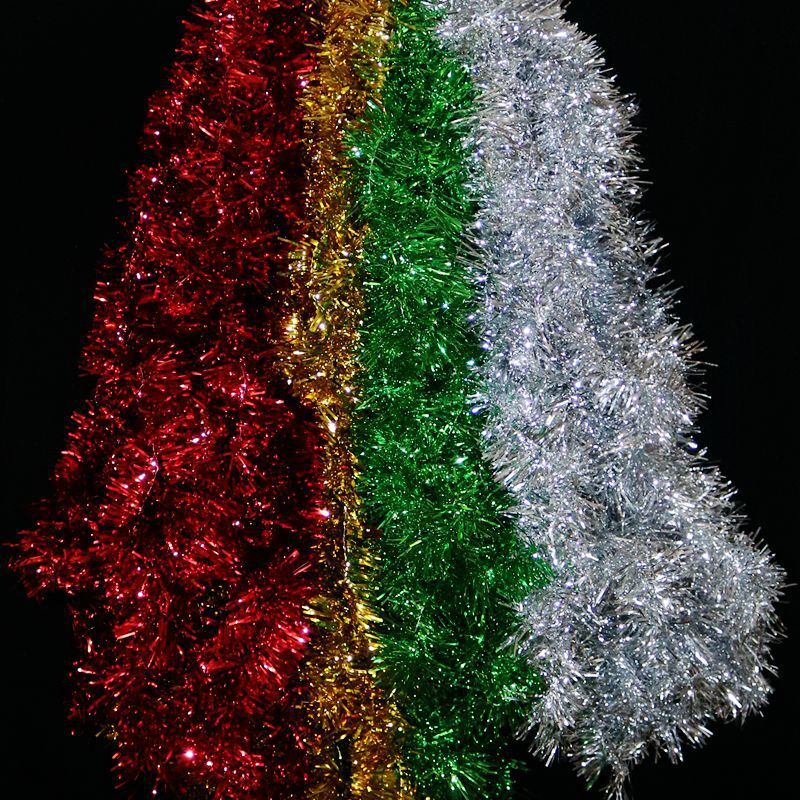 foto del prodotto sollbry rotoli di filo metallico per decorazioni natalizie, nastro glitterato, corda appesa per matrimonio, compleanno, festa, capodanno, natale,
