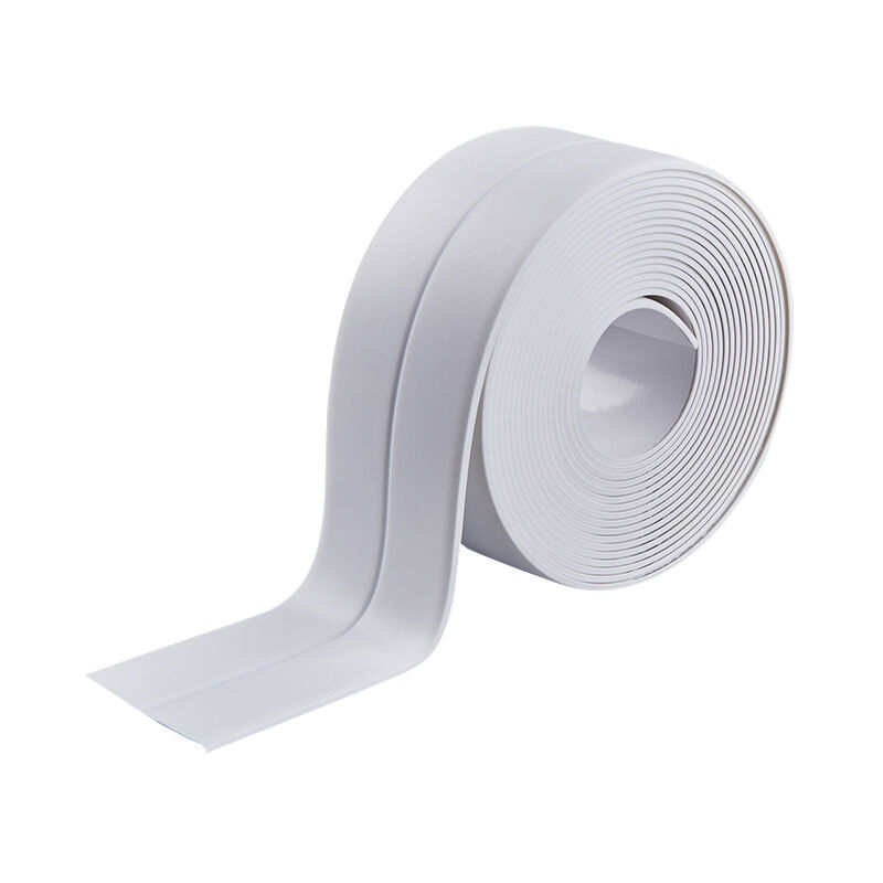 foto del prodotto sollbry rotoli di striscia sigillante impermeabile, guarnizione per bagno, nastro sigillante autoadesivo per cucina, wc, vasca da bagno bianco 3,2