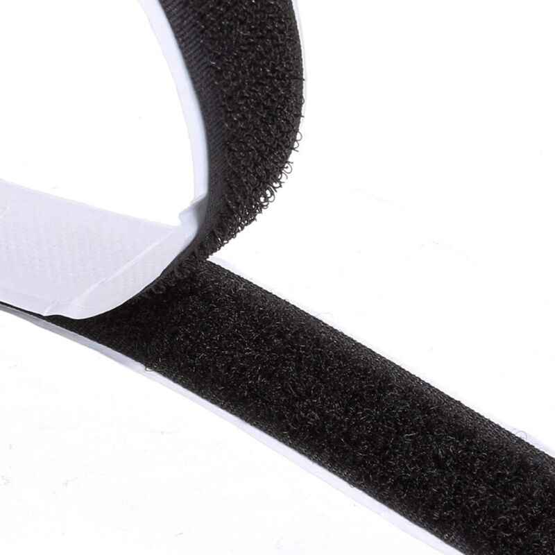 foto del prodotto sollbry rotolo di nastro biadesivo extra forte da 6 m con chiusura a strappo e striscia adesiva resistente, larghezza 20 mm, nero, utilizzato per