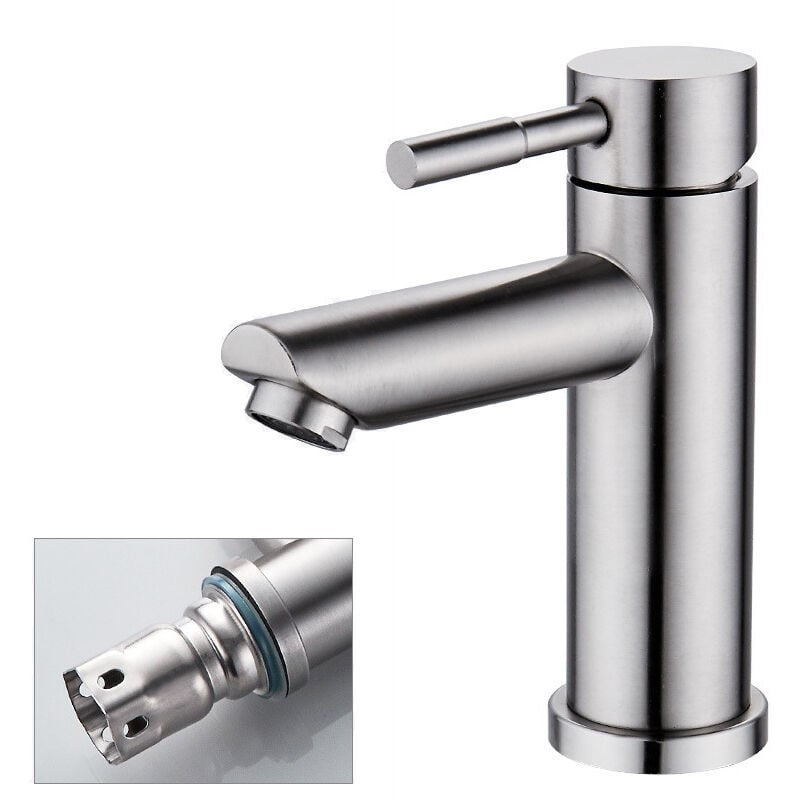 foto del prodotto sollbry rubinetto per acqua fredda, filtro in acciaio inossidabile resistente, rubinetto singolo per acqua fredda, valvola in ceramica integrata,