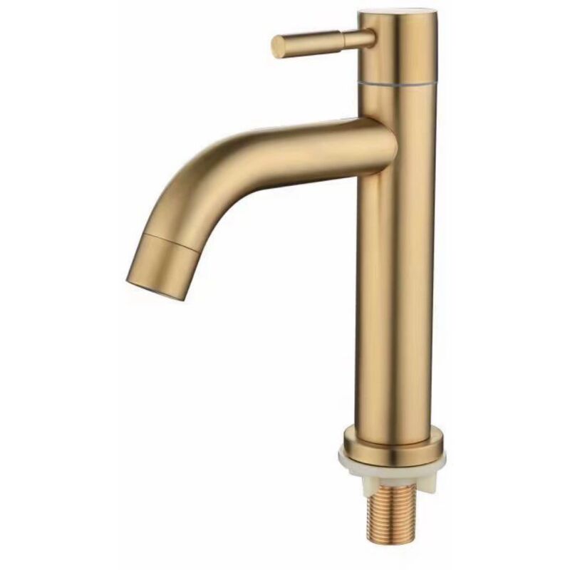 foto del prodotto sollbry rubinetto per lavabo singolo freddo, rubinetto per lavabo da appoggio in acciaio inossidabile, rubinetto per lavabo da appoggio