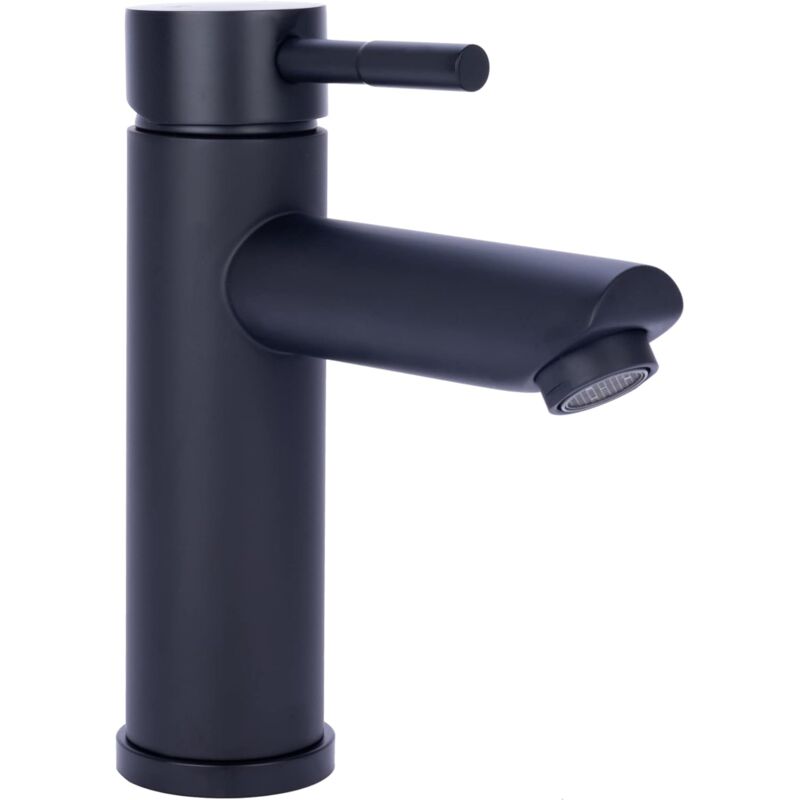 foto del prodotto sollbry rubinetto per lavandino, rubinetto per scuola, rubinetto per bagno, rubinetto per cucina, rubinetto monoforo, rubinetto con finitura nera,