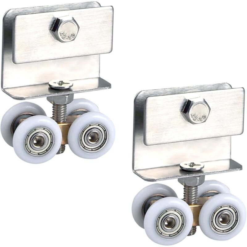 foto del prodotto sollbry rulli per porte scorrevoli doccia ruote accessorie con cuscinetti in metallo, puleggia sospesa per porte scorrevoli, box doccia in vetro,