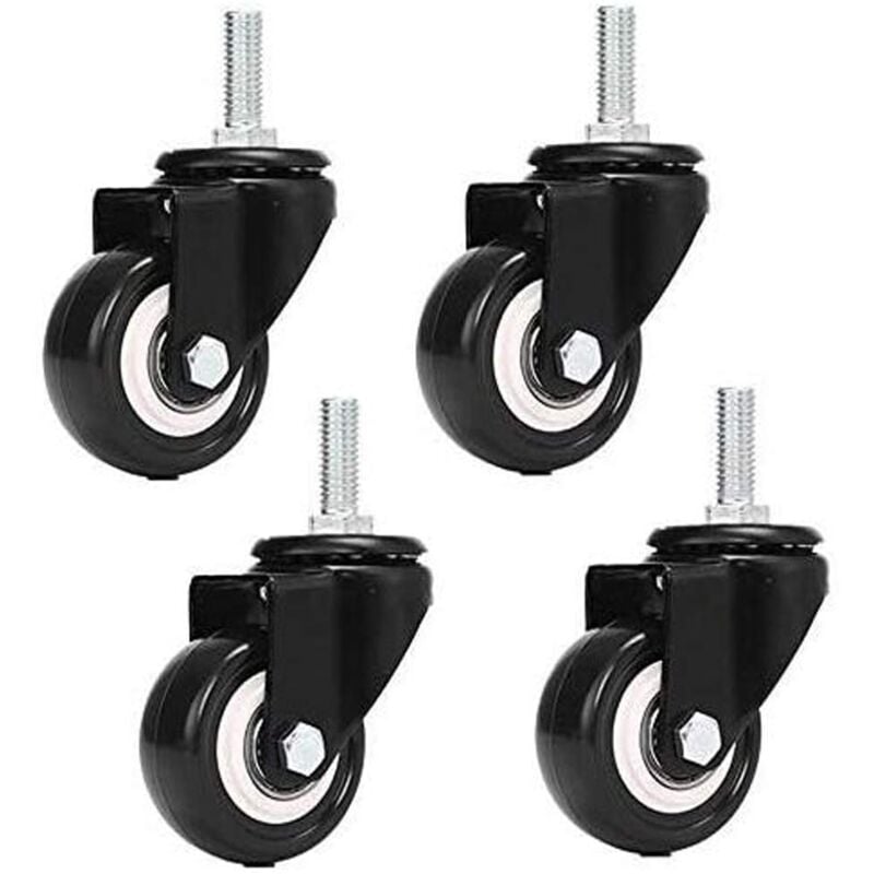 foto del prodotto sollbry ruote girevoli per mobili in pu con portata di 240 kg, m8x25 mm, 4 pezzi senza freno 