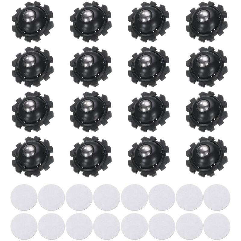 foto del prodotto sollbry ruote per mobili, 16 pezzi mini ruote girevoli autoadesive, ruote girevoli a sfera a 360 gradi per elettrodomestici da cucina, bidoni della
