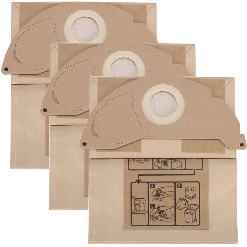 foto del prodotto sollbry sacchetti filtro di ricambio per aspirapolvere karcher wd2 mv2 6.904 322.0 wd2250 a2004 a2054