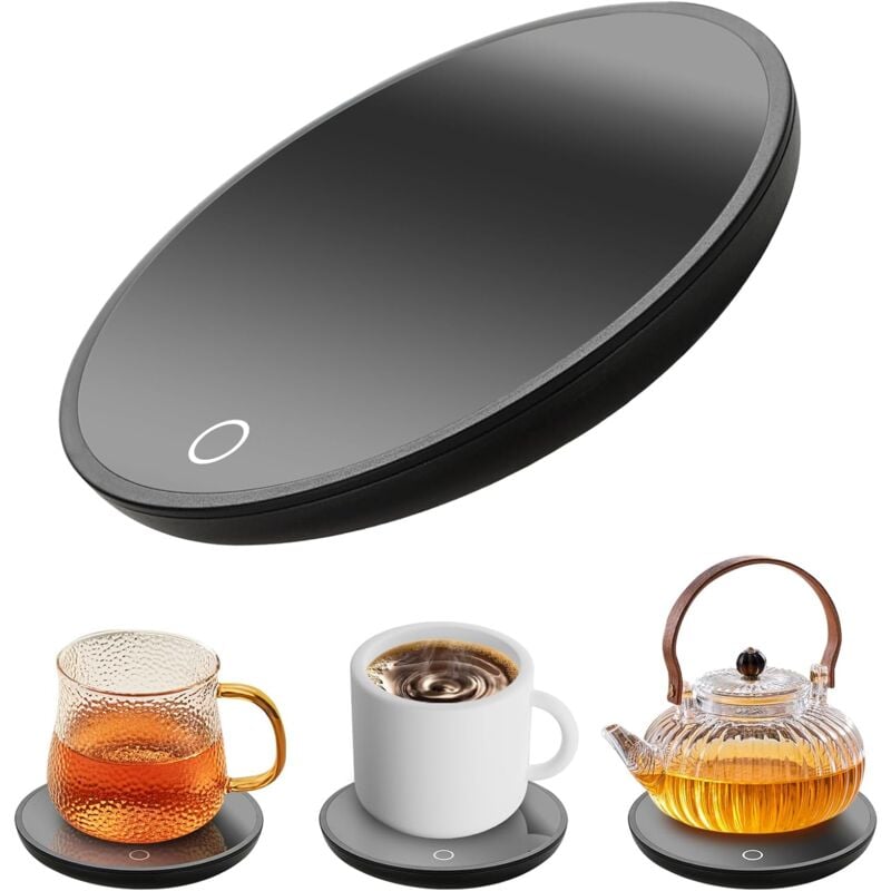 foto del prodotto sollbry scalda tazze, tazza riscaldante, scalda tazze elettrico con 2 impostazioni di temperatura, scalda bevande portatile intelligente, ideale
