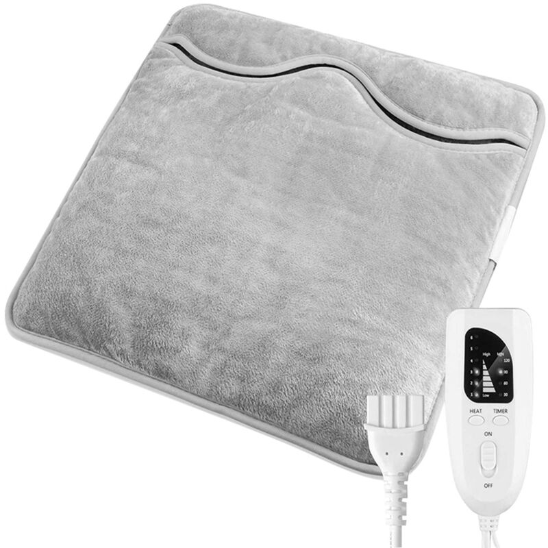 foto del prodotto sollbry scaldapiedi elettrico 40x40, scaldapiedi elettrico con 6 livelli di temperatura e 4 timer, spegnimento automatico, lavabile, adatto per