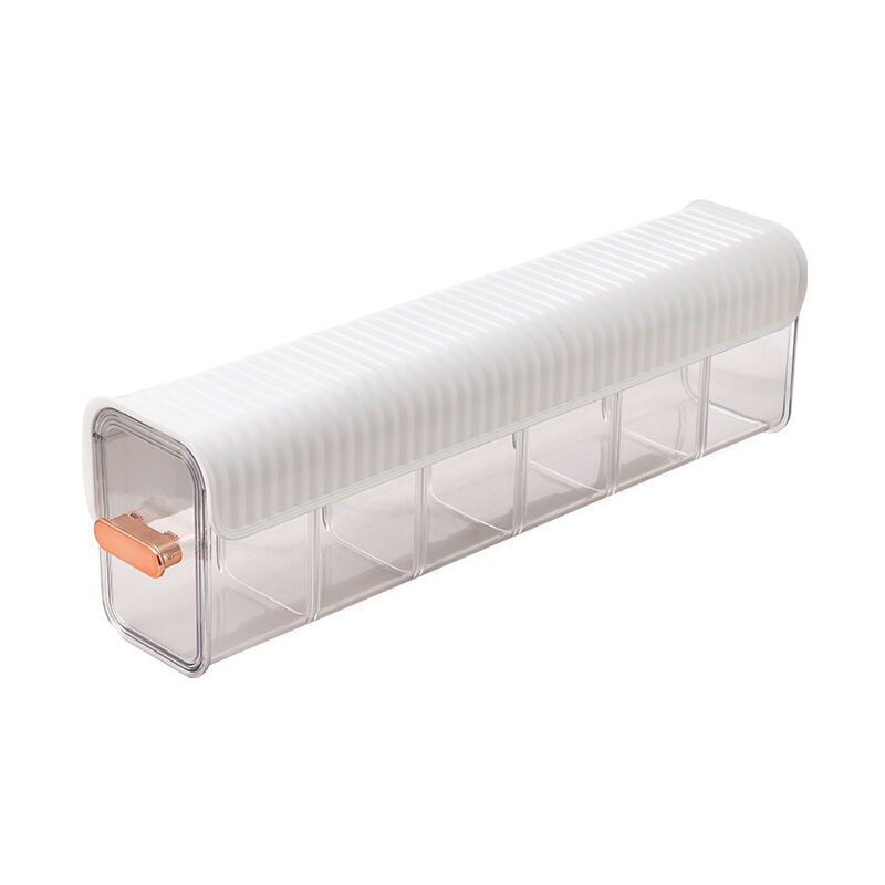 foto del prodotto sollbry scatola portaoggetti da parete per biancheria intima, mutandine, calzini, cavi dati, organizer per armadio multifunzione, 6 griglie, bianco