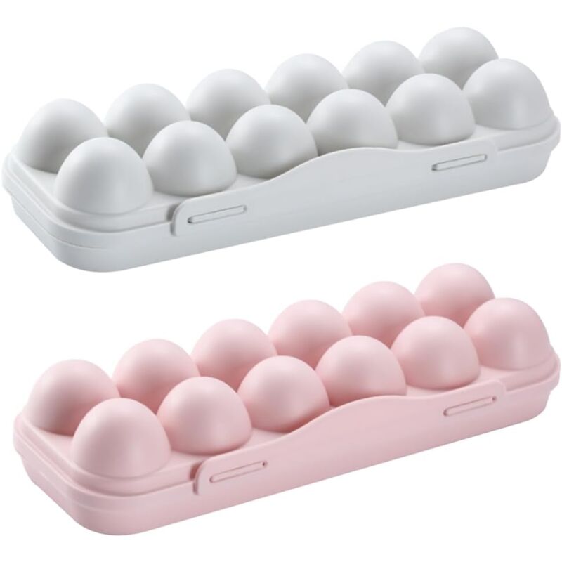 foto del prodotto sollbry scatola portauova con coperchio, 2 pezzi, contenitore per uova in plastica con coperchio, scatole portauova in plastica, scatole portauova